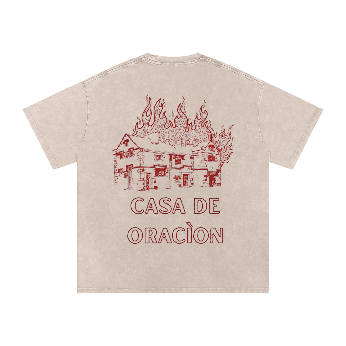 CASA DE ORACÌON ( House Of Prayer)  Oversized Cotton T-Shirt