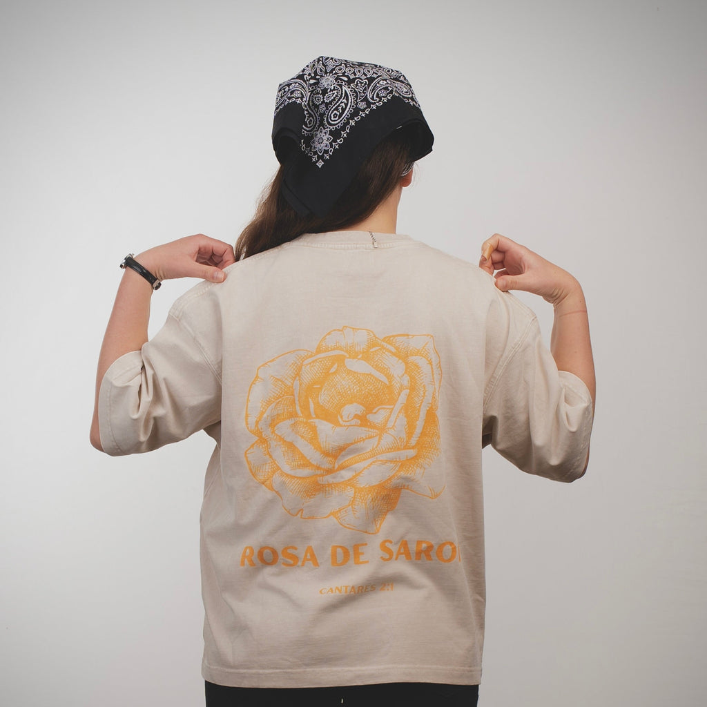 CANTARES 2:1/ ROSA DE SARON Mineral Wash Boxy Cotton T-Shirt