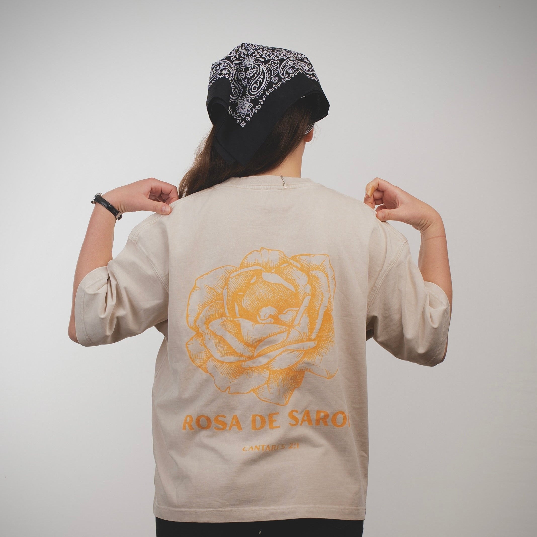 CANTARES 2:1/ ROSA DE SARON Mineral Wash Boxy Cotton T-Shirt
