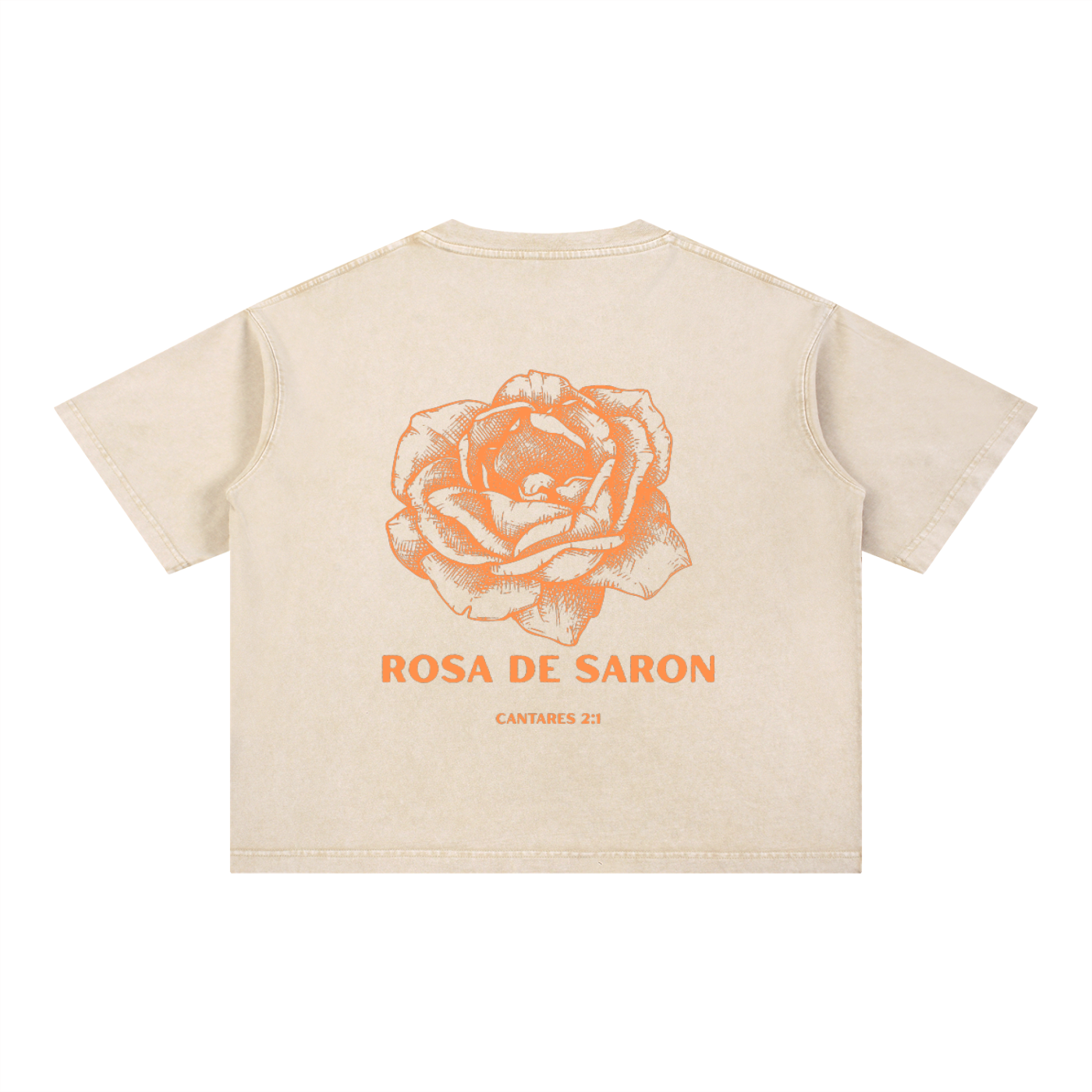 CANTARES 2:1/ ROSA DE SARON Mineral Wash Boxy Cotton T-Shirt